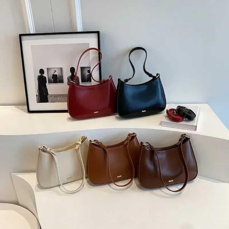 Red Leather Crossbody Shoulder Bag for Women – Luxury Designer Texture Sling Bag, Elegant Wedding Bride Handbag, Stylish and Practical Red Underarm Bag
