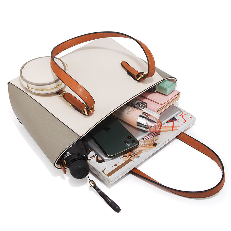Fashion Large Capacity Three-in-One Saffiano Bag – Portable, Simple, Stylish & Versatile for Everyday Use